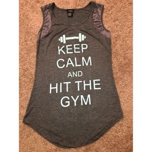 💛SOLD🛍 Keep Calm And Hit The Gym Tank Top